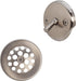 Westbrass R92-07 Trip Lever Tub Trim Set, 3-1/8" with 2-Hole Overflow Faceplate in Satin Nickel