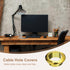 uxcell 6Pcs Cable Hole Cover, 1 inch ABS Office Desk Grommet, Gold Wire Cord Organizer for Desktop