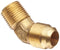 Anderson Metals Brass Tube Fitting, 45 Degree Elbow, 3/8" Flare