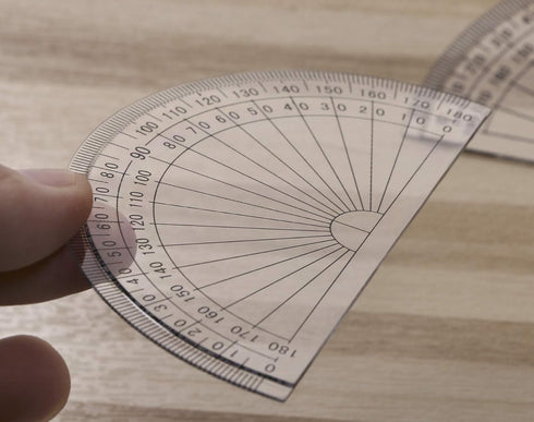 Tupalizy 4 Inch Small Math Protractors, 180 Degrees Plastic Angle Measurement Protractors, 2PCS for Student Teacher