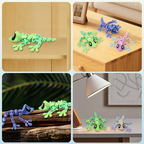 Yaozyety 3D Printed Articulated Lizard, Flexible Dynamic Animals Toys, Full Articulated Toy with Magnets, Adults Fidget
