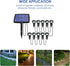 SH-RuiDu 10 Solar Pathway Ground Lights LED Solar String Ground Lights Solar Powered Inground Lights for Garden Lawn