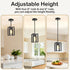 1-Light Pendant Light, Adjustable Height Farmhouse Pendant Light Fixtures, Black Hanging Light Fixture for Flat&Sloped