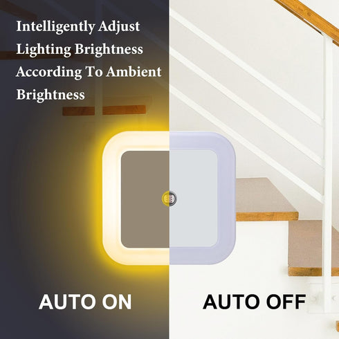 Hallway(24 Tuanse LED Night Lights Plug into Smart Sensor Automatic Night Lamp Nightlights Accessories for Bedroom