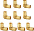 10-Pack EFIELD Pex Fittings, 1 Inch Elbow Brass Barb Crimp Fittings for Pex Tubing (PEX1807062)