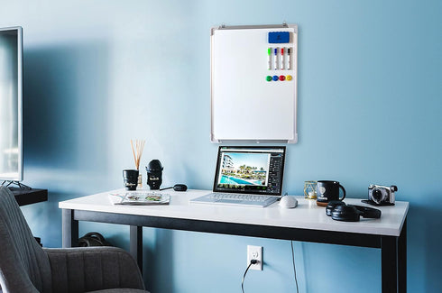 Whiteboard Set, Dry Erase Board 18 x 24 with Magnetic Dry Eraser, Markers, and Magnets