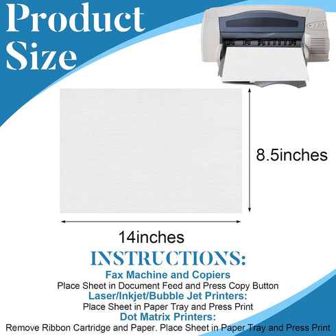 Clapzooki 50 8.5" 14") PCS Printer Cleaning Sheets Copier Cleaning Sheets Fax Printer Cleaning Sheets Laser Printer