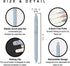 VICO 10 Pcs 0.5mm Fine Point Retractable Quick Dry Gel Ink Pens Cute Aesthetic for Supplies for School & Office Comfortable Smooth Writing by VICO