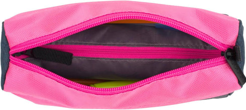 Five Star Pencil Pouch, 9-Pocket Storage Organizer for School Supplies, Navy/Pink (505600B-ECM)