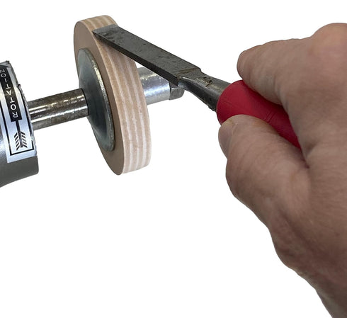 3" (1/2" Width) Leather Strop Honing Wheel - Fits 1/2" Arbor Bench Grinders