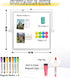 Dry Erase Magnetic White Board, 10" x 10" Double-Sided Desktop Whiteboard with Stand, Portable Small Set for Drawing,