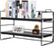 ShellKingdom Desk Shelf Organizer - 2 Tier Desktop Shelves, Adjustable Storage Rack for Office, School, Black