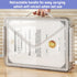 Marte Vanci Plastic Storage Bin with Lid, Portable Project Case with Handle, Clear Storage Box for A4 Letter Paper,