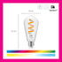 WiZ Color ST19 Color Filament LED Smart Bulb - Pack of 1-300 Lumen - E26 Indoor - Connects to Your Existing Wi-Fi - Control with Voice or App + Activate with Motion - Matter Compatible by WiZ Connected