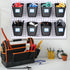 Namalu 12 Pack Peg Board Storage Bins with Labels and Hooks, Square Box Shape Organizer for Craft Room