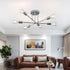 6 (8028-6C) Modern Ceiling Light Fixture, Sputnik Chandelier Lights, Mid Century Vintage Industrial Pendant Lighting