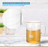 PATIKIL 500ml Glass Beakers, 2Pcs Graduated Measuring Cup with Spout for Lab Experiments, Cooking and Baking Clear
