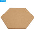 PATIKIL 4 Pack Cork Board Tiles, 9x8" 1/4" Thick Self Adhesive Hexagon Bulletin Board for Home Office Classroom DIY