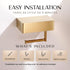1 Pack Day Moon - Toilet Paper Holder with Shelf - Modern Roll Holder for Bathroom - - Wall Mount - with Storage, Gold
