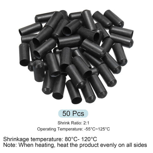 MECCANIXITY Heat Shrink End Cap, 15mm ID x 40mm L, 2:1 Waterproof Electrical Wire Wrap Adhesive Lined Tubing Caps, Pack
