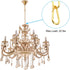 6 PATIKIL Feet Gold Finish Lighting Hanging Chain, Metal Looping Chain for Hanging Plant Pendant Chandelier Light