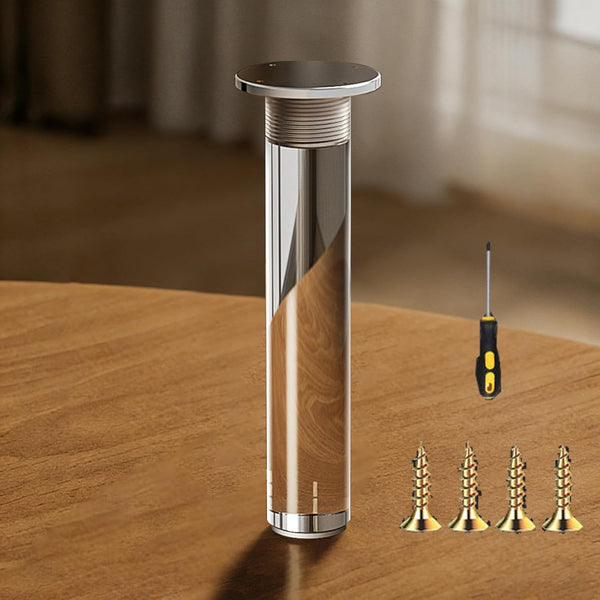 CMYAOYC Clear Acrylic Furniture Support Legs, Transparent Cylindrical Feet for TV Stands, Floating