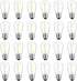 Meconard 24-Pack LED 1W String Light Bulbs, S14 Plastic Shatterproof, 2200K Warm White, E26 Base