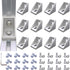 12 Sets 1010 Series Aluminum Extrusion Profile Connector, 12pcs Corner Bracket with T Nuts and Screws