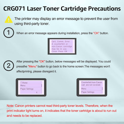 greencycle 1PK 071 Compatible Toner Cartridge for Canon CRG 071, Black, 1200 Pages, for LBP122dw, MF270 Printers