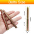 3/8-16 x 4" Hanger Bolts, 8 Pcs Self-Tapping Screw Hanger Bolts Double Headed Bolts Wood Dowel Screw Bolts Furniture Accessories for Wood Joint