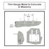 1-1/2" Powder Actuated Fasteners, .300 Head Diameter Drive Pin with Red Flute, 100pcs/pack