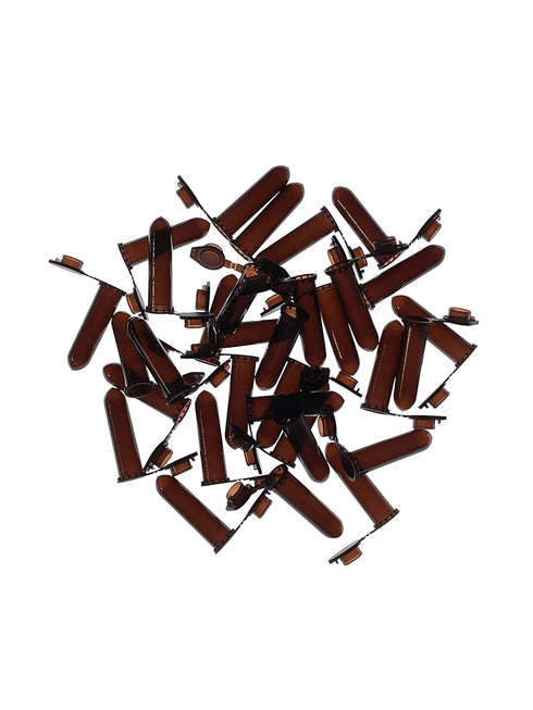 MUHWA 2ml Microcentrifuge Tubes, 500pcs Graduated Micro Test Tubes with Snap Cap, Rounded Microtube Sample Vial for Laboratory (Amber)