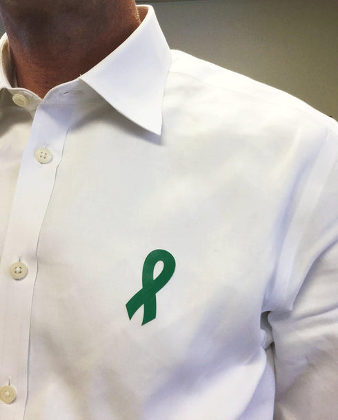Green Awareness Ribbon Stickers, 2 Inch, 500 Total Adhesive Labels