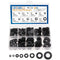 500Pcs Nylon Flat Washer Assortment Set, 8 Sizes - M2, M2.5, M3, M4, M5, M6, M8, M10 (Black)