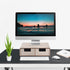 Linen Leather Desk Organizer with Drawers, Mini Stackable Desktop Storage Box for Office Supplies, Toiletries (Beige,