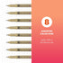 SAKURA Pigma Micron Fineliner Pens - 8 Pack, Archival Black, Colored Ink for Writing, Drawing, Crafters & DIY Projects,