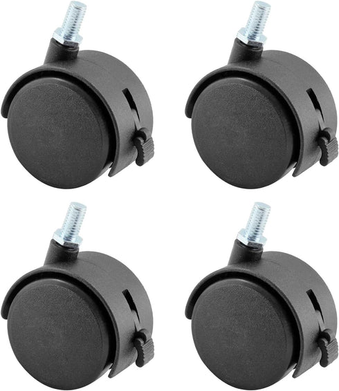 4 Pcs 1.5 Inch Swivel Caster Wheels with Locking Brake,Replacement Caster Wheels