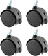 4 Pcs 1.5 Inch Swivel Caster Wheels with Locking Brake,Replacement Caster Wheels