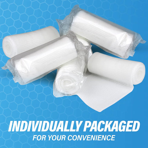 Gauze Rolls - 36 Premium First Aid Supplies, Flexible, Stretchable, Breathable Bandage Wrap, 3” x 4.1 Yards