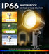 9W 120V 3-Prong IP66 (2 Pack) MEIKEE LED Landscape Lights, Landscape Lighting with US Plug, Warm White Waterproof