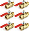 QWORK Ball Valve, 6 Pack 1/4" Heavy Duty Brass Ball Valve Shut