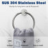 NearMoon Bath Towel Ring, Modern Round Towel Hanger, Thicken Stainless Steel Hand Towel Holder, Wall Mounted (Chrome, 2
