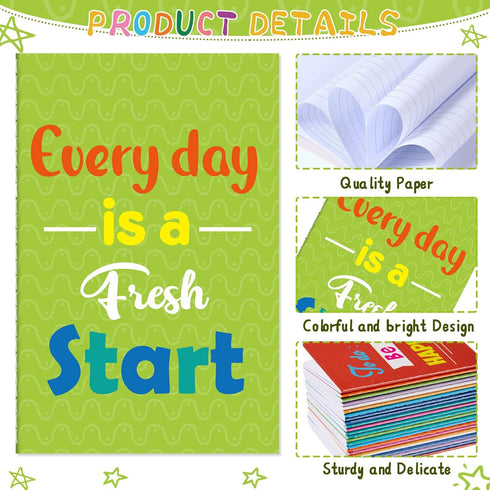 Zonon 24 Pcs Mini Colorful Notebooks, Funny Motivational Journals, Small Pocket Notebooks for Kids, School Office Prizes