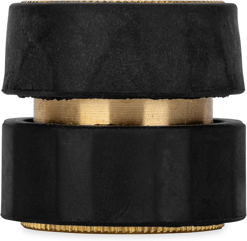 Camco Quick Hose Disconnect, 5/8" Brass and Steel, 1 Female & 3 Male Fittings, 4 Count, Automatic Shut-Off (20136)