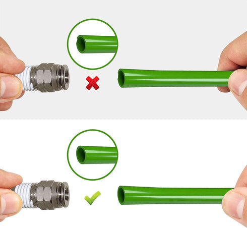 3/8" Od 1/4" Npt Air Union Male Push-To-Connect Fittings, Straight Nickel-Plated Brass Connectors (5 Pack)