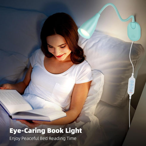 3 Modes,10 Dimmable, LED Wall Mounted Bedside Reading Light, Color Brightness USB Charging Port, Adhesive Wall Lamp