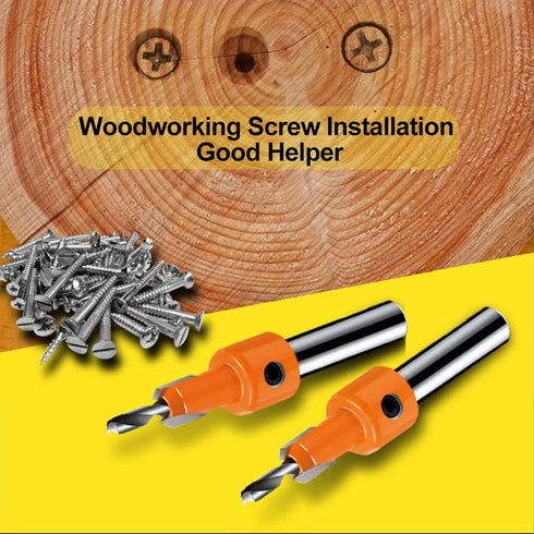 ASNOMY 10Pcs Wood Countersink Drill Bit Set, 5Pcs Countersink Bits with Extra Pilot Drill Bits for Woodworking