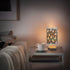EFEWOI Table Lamp Cute Rabbits Carrot Star Bedside Nightstand Lamps Decorative Fabric Shade Light with Wood Base