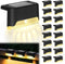 Solar Deck Lights, 16 Pack LED Waterproof Outdoor Lights for Stairs, Steps,