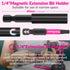Pink Hex Head Allen Wrench Drill Bit Set, 20pcs (Metric&SAE), 1/4” Hex-Shank S2 Steel with Quick-Change Adapter